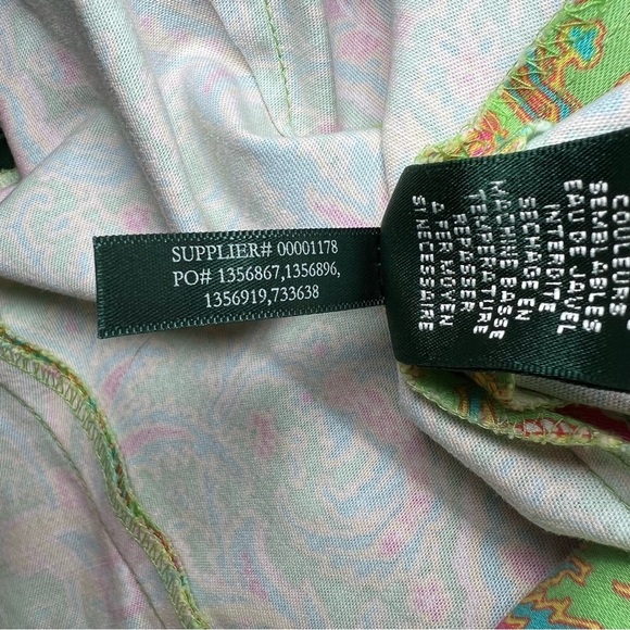 Lauren Ralph Lauren Chino Straight Leg Pants Floral Paisley Print Womens 14 - Picture 6 of 7